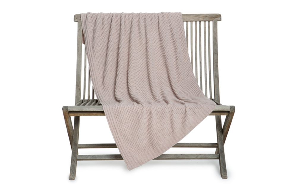 BFD Waffle Throw Blanket Faded Rose