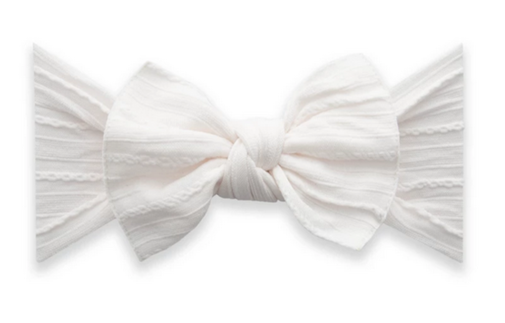 Baby Bling Cable Knit Knot Bow (more colors avialable)