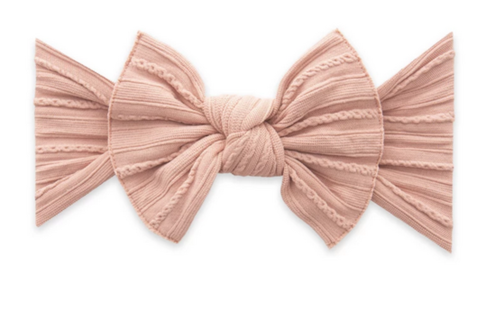 Baby Bling Cable Knit Knot Bow (more colors avialable)