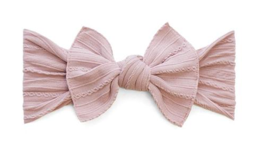 Baby Bling Cable Knit Knot Bow (more colors avialable)