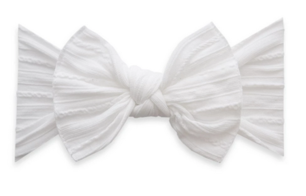 Baby Bling Cable Knit Knot Bow (more colors avialable)