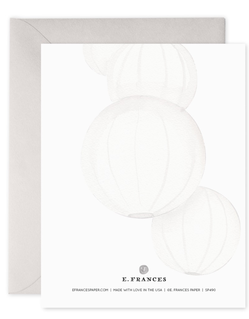 E. Frances Paper -  Wedding Lanterns Greeting Card