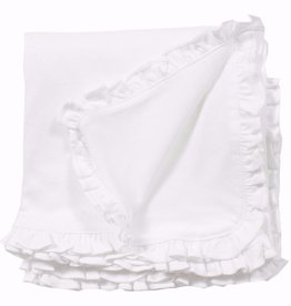 Lila and Hayes Lila and Hayes Blanket Ruffled - White