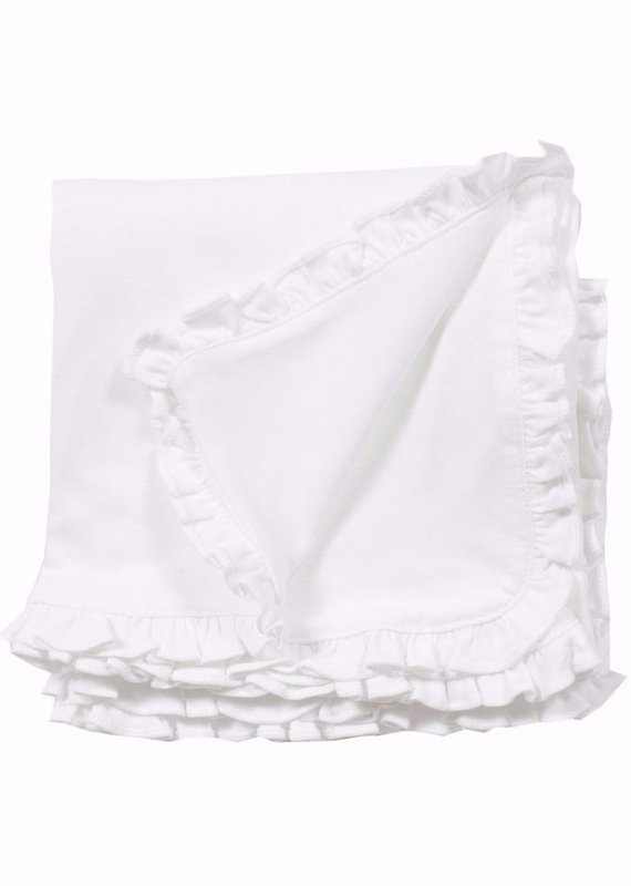 Lila and Hayes Lila and Hayes Blanket Ruffled - White