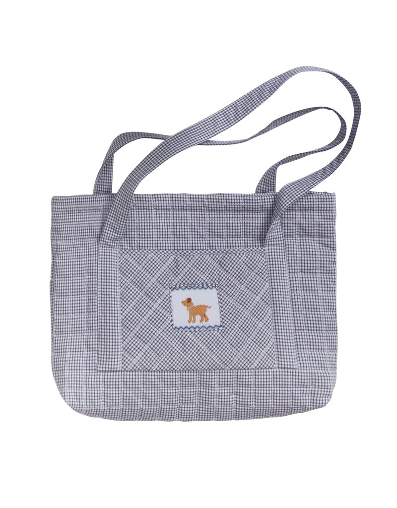 Little English Little English Quilted Luggage Tote Dog-Blue