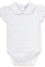 Kissy Kissy Kissy Kissy Basics S/S Body W/ Collar - Girl  Wht/Pk