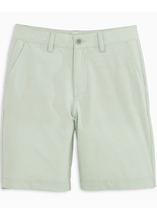 Southern Tide ST Boys Youth T3 Heather Gulf Short in Harbor Grey