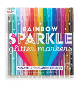 ooly Ooly Rainbow Sparkle Glitter Markers - Set of 15