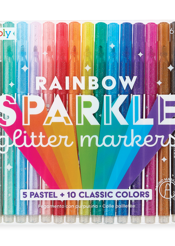 ooly Ooly Rainbow Sparkle Glitter Markers - Set of 15