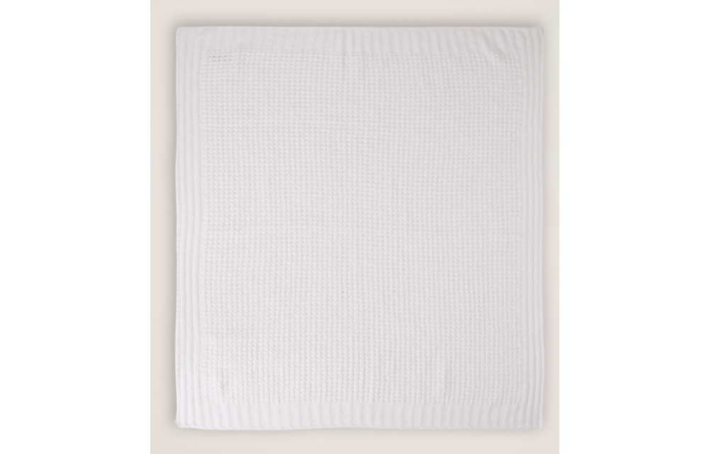 Waffle Baby Blanket 30x32 Pearl
