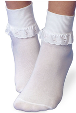 Jefferies Socks Jefferies Eyelet Lace Socks in White