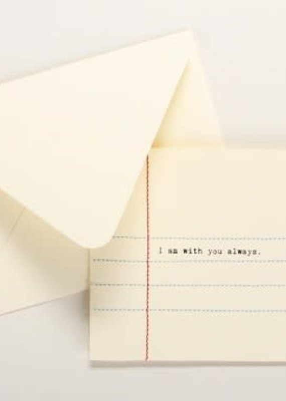 Hand Sewn Notecard I am with you Always