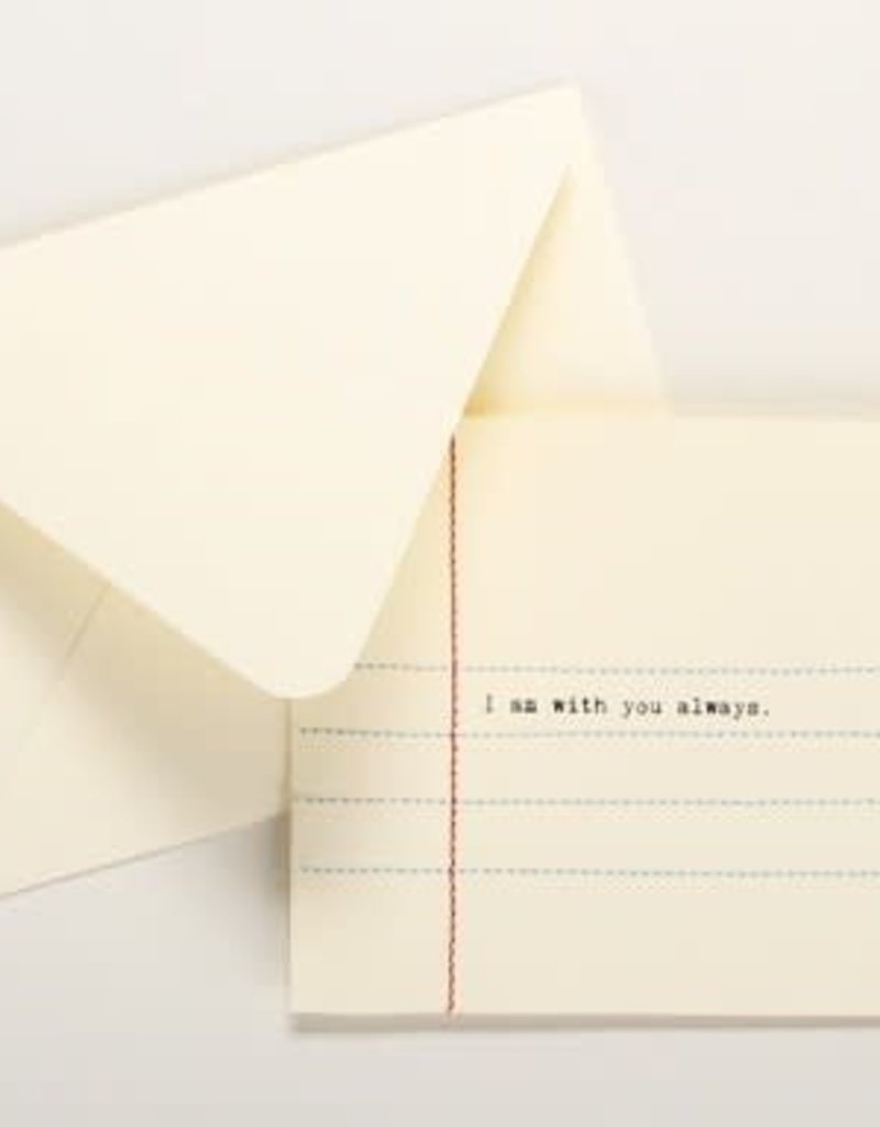 Hand Sewn Notecard I am with you Always