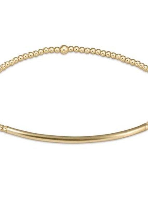 E Newton EN Bliss Bar Classic Gold 2mm Bracelet