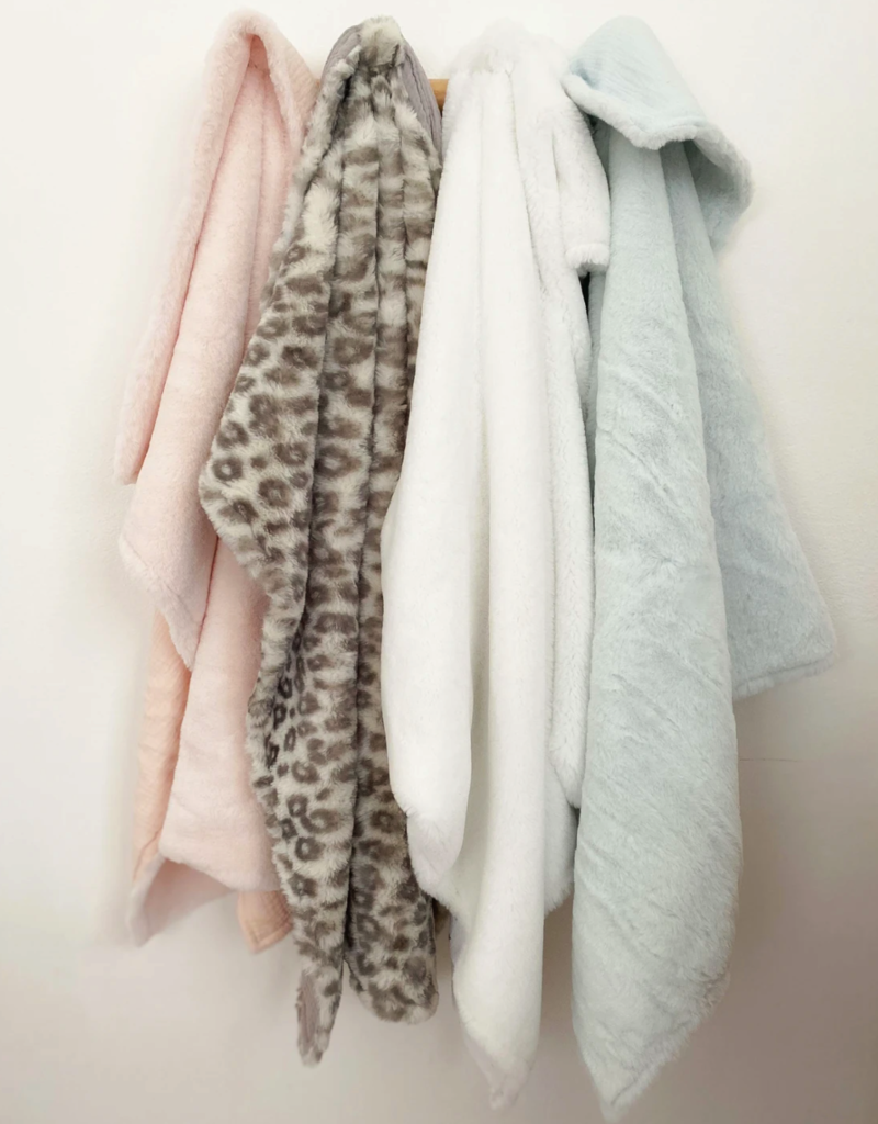 Faux Fur Blanket - 2 sides! Muslin & Faux Fur