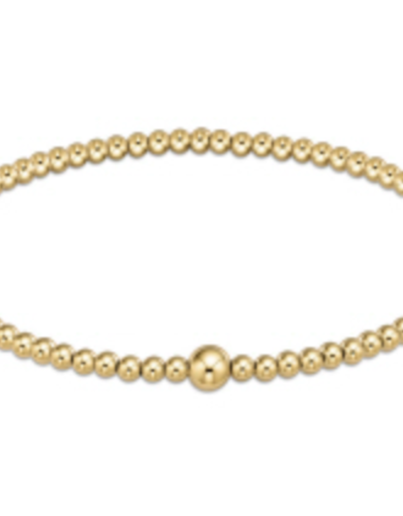 E Newton EN Classic Gold 4mm Bead Bangle