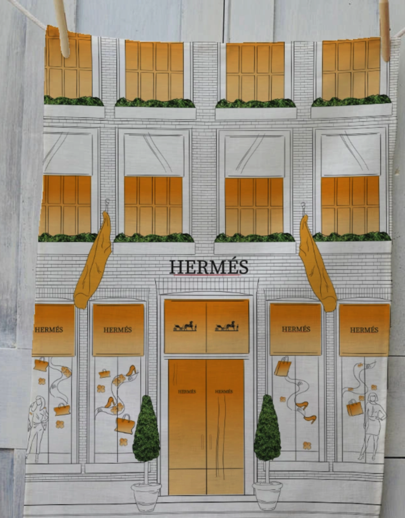 Hermes Tea Towel