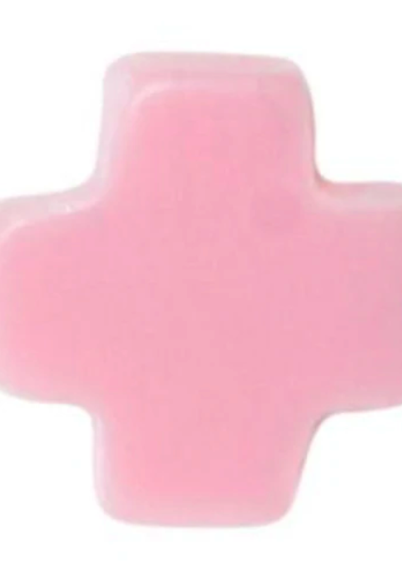 E Newton EG Signature Cross Necklace 14" Light Pink