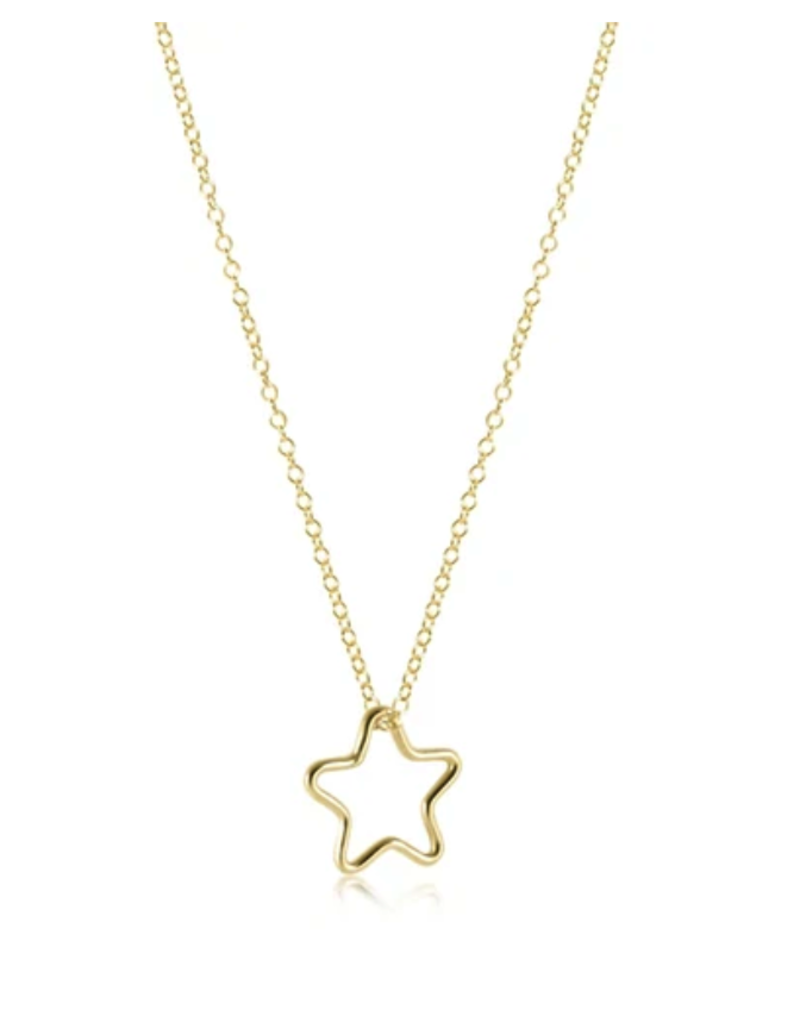 E Newton EG  Necklace Gold Star Charm 14"