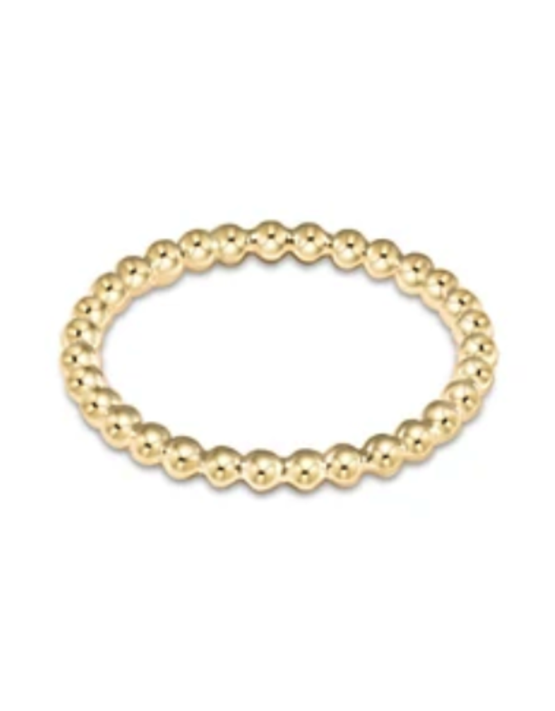 E Newton EN 2mm Bead Gold Ring