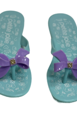 Lucky Fun Blue and Lilac Bow Sandal