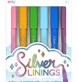 ooly Ooly Silver Linings Outline Markers - Set of 6