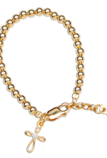 Cherished Moments CM Lenox Gold Plated Bracelet w/ Cross CZ Charm  SM