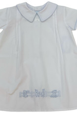 Auraluz Auraluz Day Gown White w/ Binding Trim- Boy Collar