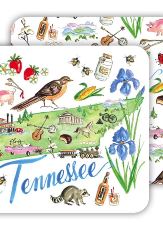 Handpainted Tennessee Paper Coasters-set 50