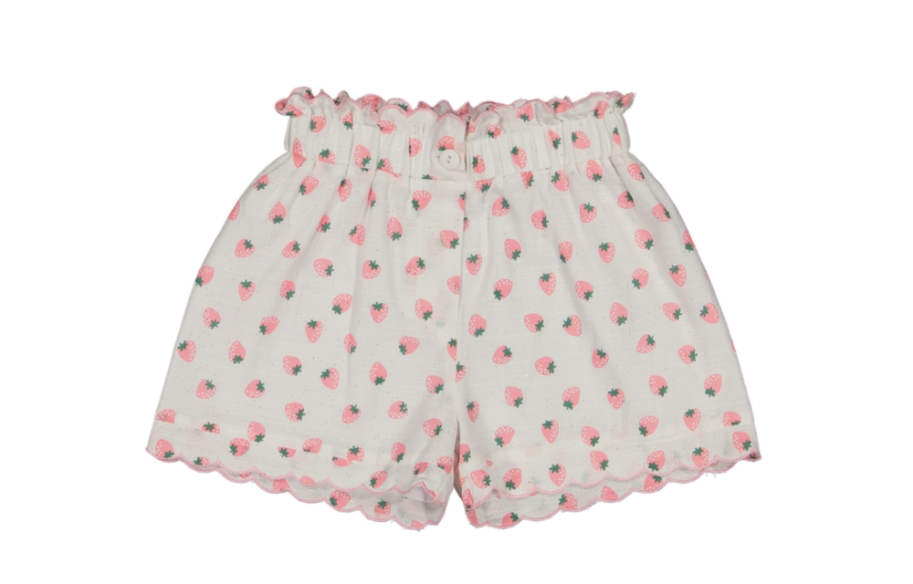 Sal & Pimenta Pink Patch Shorts White/Pink
