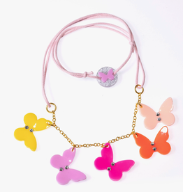 Lillies & Roses Lillie and Roses Pink Butterfly Necklace