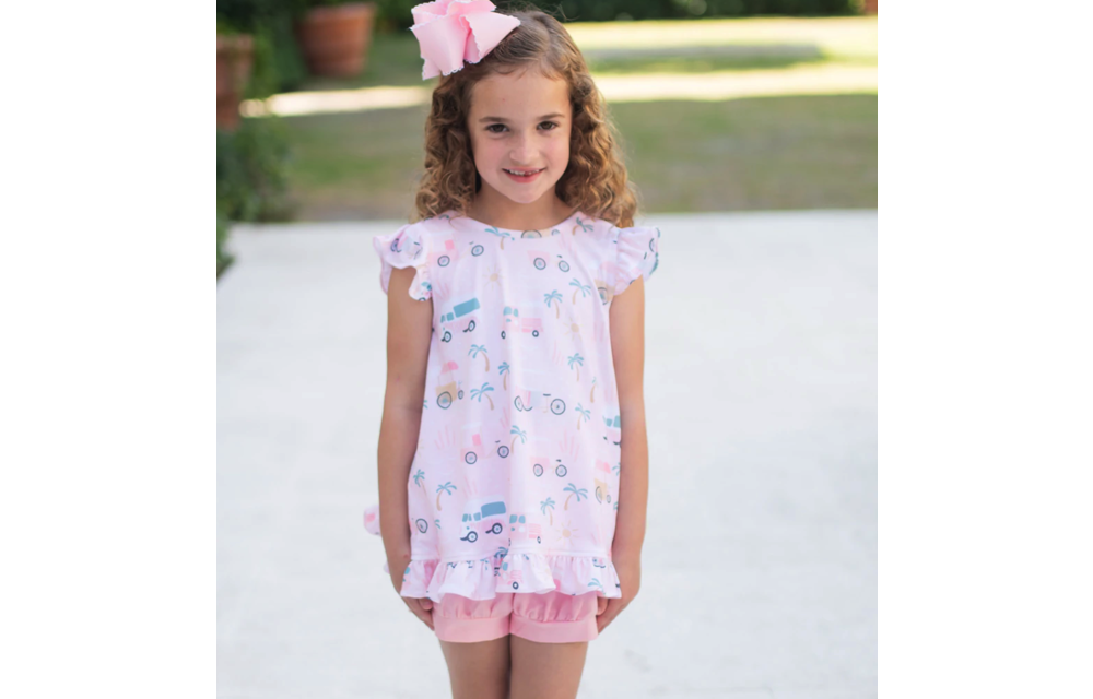 James and Lottie Mae Swing Bloomer Set - Ice Cream Truck Knit