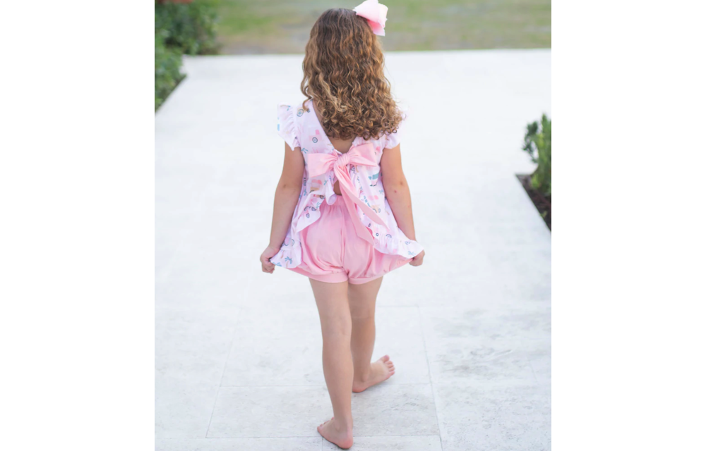 James and Lottie Mae Swing Bloomer Set - Ice Cream Truck Knit