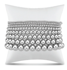 E Newton EN Classic Sterling Silver 3mm Bead Bracelet