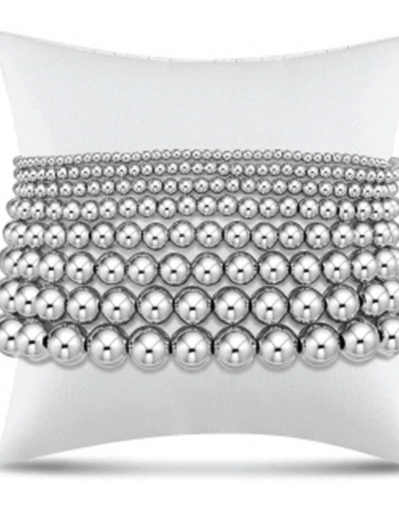 E Newton EN Classic Sterling Silver 3mm Bead Bracelet