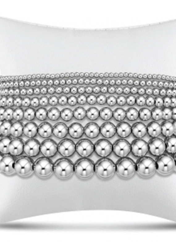 E Newton EN Classic Sterling Silver 2mm Bead Bracelet