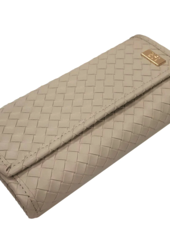 TRVL TRVL Luxe Jewelry Wallet- Trame Woven Bisque