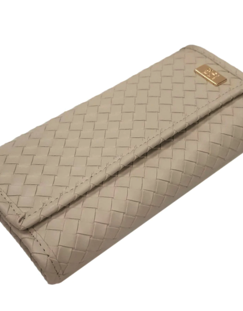 TRVL TRVL Luxe Jewelry Wallet- Woven Bisque