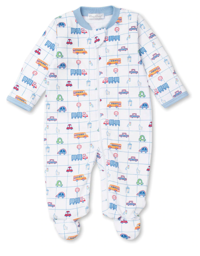 Kissy Kissy Kissy Kissy Round About Town Multi Color Footie W/ Zipper