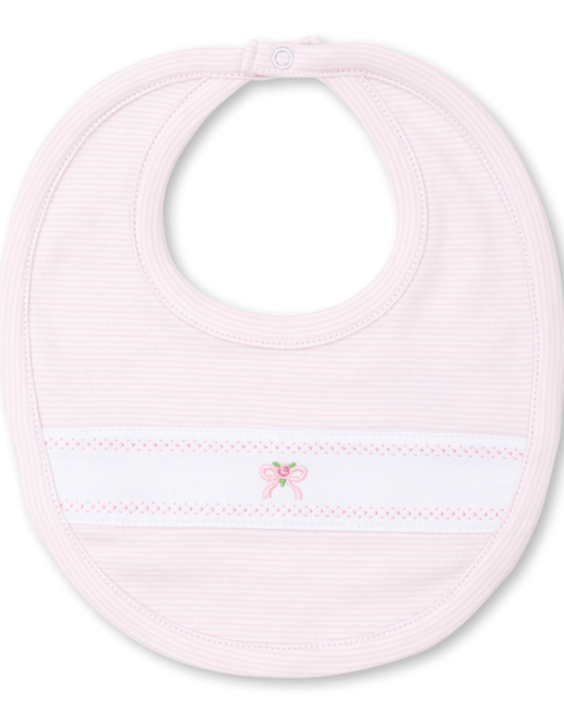 Kissy Kissy Kissy Kissy Classic Treasures Bib, Stripe, Light Pink