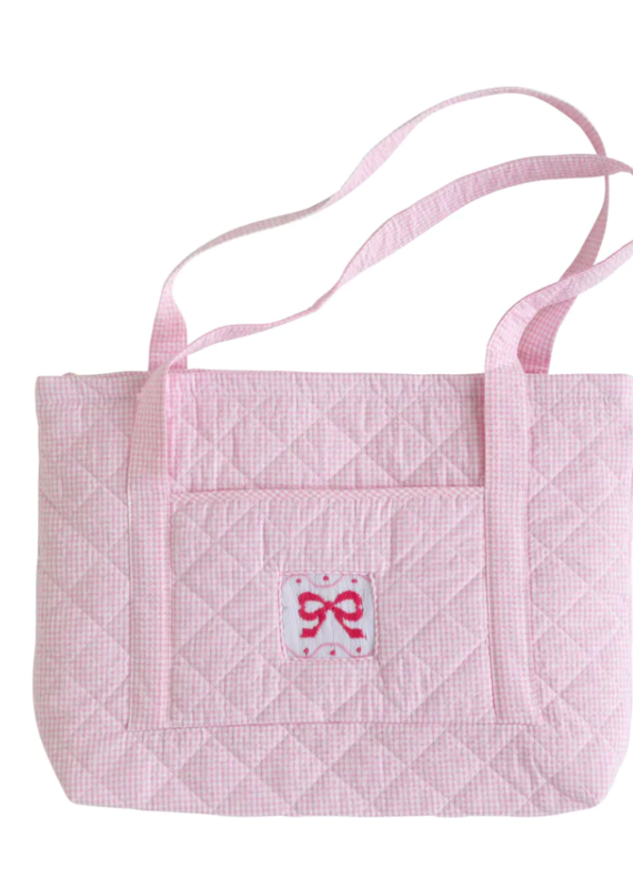 Little English LE Quilted Luggage Tote- Bow