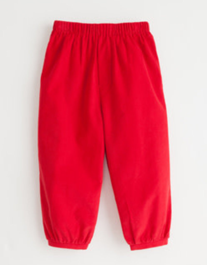 Little English Little English Banded Pull on Pant in Red Corduroy