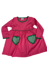 Squiqqles Popover Dress -  Hot Pink/Kelly Green