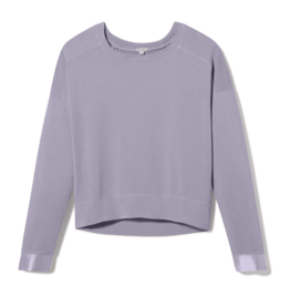 PJ Harlow Izzy Sweatshirt w/Satin Cuff Lavender