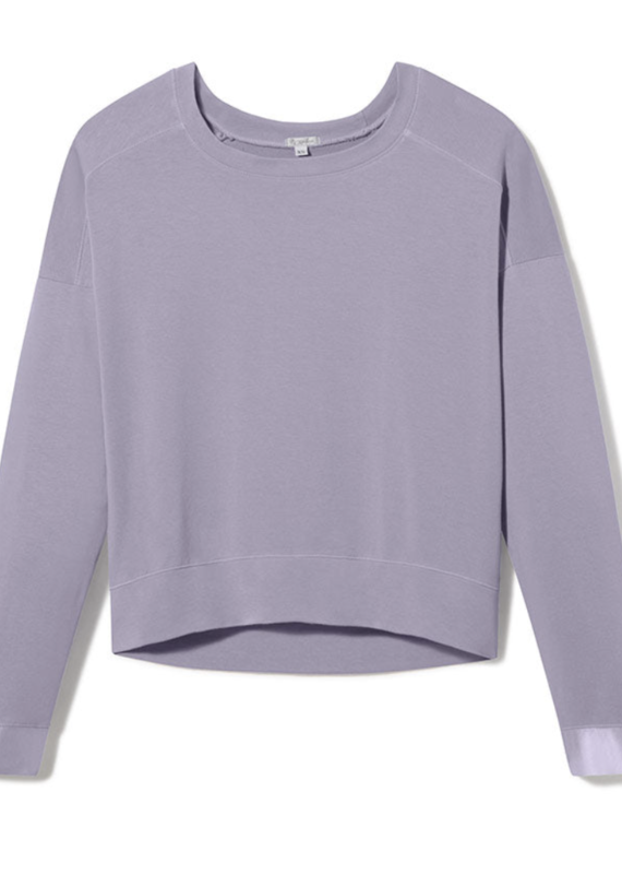 PJ Harlow Izzy Sweatshirt w/Satin Cuff Lavender