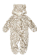 Widgeon Widgeon Hooded Fur Bunting- Baby Leopard