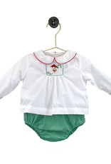 Petit Ami Petit Ami Boys Smocked Santa Diaper Set