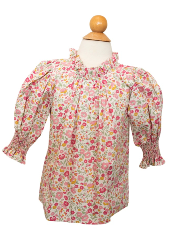 Peggy Green Kendall Smocked Top- Harvest Floral