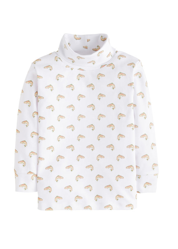Little English Printed Turtleneck - Trout