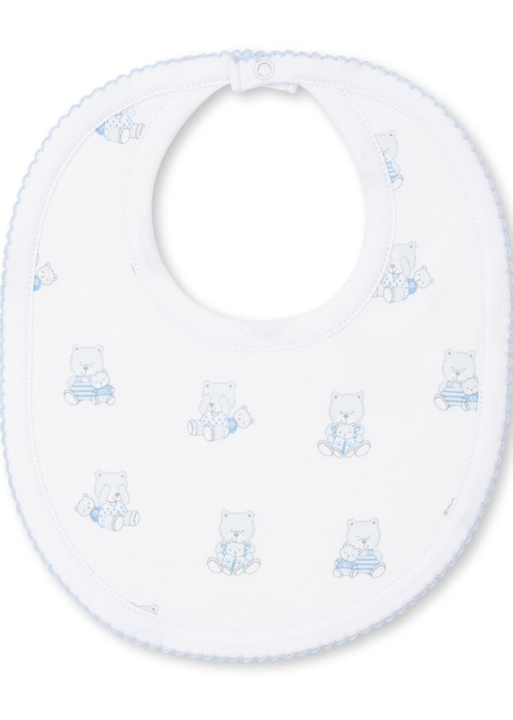 Kissy Kissy Kissy Kissy Bear Snuggles Bib- Light Blue